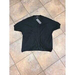 Curlbiuty boutique women's Black cardigan sweater size XL short sleeves